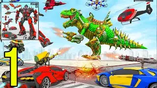 Dino Robot Car Transform Games - Gameplay Walkthrough Part 1 (iOS, Android)