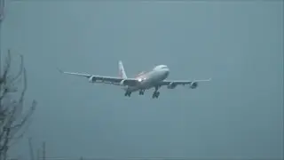 Strong Crosswinds at London Heathrow Airport | 14/02/14