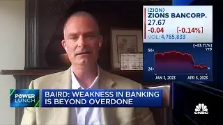 Zion bank is trading at less than five times earnings with room to grow, says Baird's David George