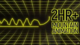 2HR+ Retro Abstract Mountain Art Infinite Grid - Mountain Animation With Background Music | 4K