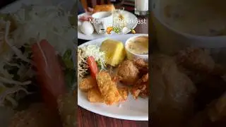 Morning Breakfast ☕️🥐🥗🥚🍍#japaneserestaurant #morning #arabika #coffee ee