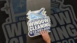 Custom die-cut window cleaning yard signs, made by Lone Star Signs in Red Oak, Texas!