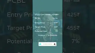 PCBL- Stock Shopping tip-40- 16-07-2025