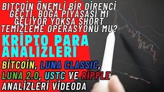 Bitcoin &Ouml;nemli Bir Direnci Ge&ccedil;ti,Boğa Geliyor Mu? Bitcoin, Lunc, Ustc, Luna 2 ve Xrp Analizleri