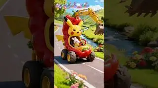 🌈🚜 A Cheerful Adventure on a Colorful Road! 🐾✨#shortsvideo #shortsviral #catshorts #videoai