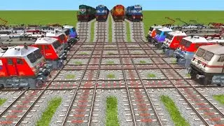 New trains locomotive ground engine capling crossing bumpy super fast simulator risky real road 
