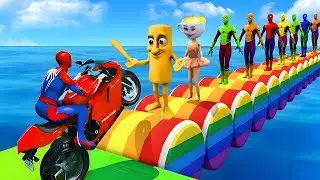 Spider-Man Rescue TUNG TUNG TUNG SAHUR vs SPIDERS BRIDGE Funny Games GTA 5 superheroes