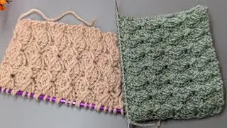 3D Knitting Stitch | Simple and Impressive Pattern 🧶