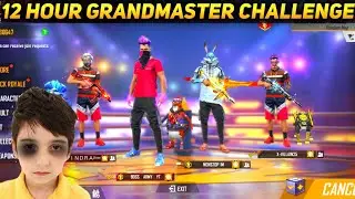 FREE FIRE 12 HOUR GRANDMASTER CHALLENGE   #2BGAMER​ #FREEFIRELIVE​ #AJJUBHAILIVE​ #gyangaming