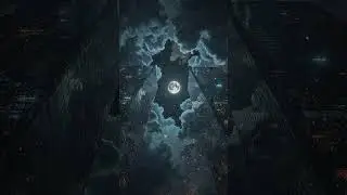 Skyscrapers Under the Moonlight