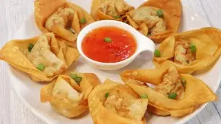 চিকেন অনথন|রেস্টুরেন্ট স্টাইলে ফ্রায়েড চিকেন অনথন রেসিপি|Chicken wonton| Crispy fried chicken Wonton