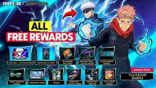 JUJUTSU KAISEN EVENT FREE BUNDLE 😍🥳| FREE FIRE X JUJUTSU KAISEN | FREE FIRE NEW EVENT | FF NEW EVENT