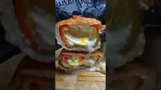 Fried peppers egg balls 🫑🥚 #shorts