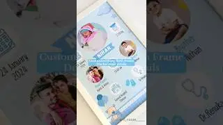 Baby birth frame | #babyframe #babyboy #frame