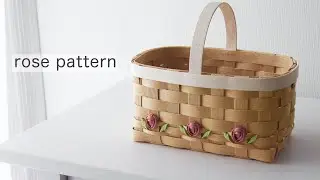 かごに巻いて作る　簡単【バラの飾り】エコクラフト　紙バンド  paper craft