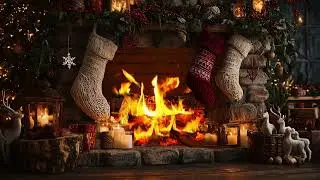 Fireplace Ambience Night 🔥 Warm Crackling Fire Sounds 4K for Deep Sleep & Stress Relief
