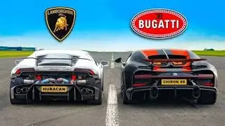  Bugatti Chiron As Vs 1800HP Lamborghini Huracan : DRAG RACE..