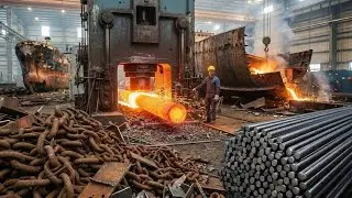 Massive Process of Iron Rod Manufacturing from Recycling Old Ship Plates?
