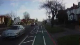 Croydon Road Cycle Lane (A232) - Riding the contra flow