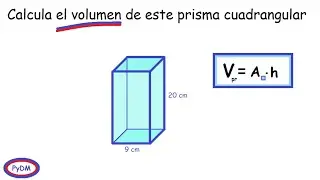 Volumen de un prisma cuadrangular