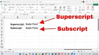 How to Add a Superscript or Subscript in Microsoft Excel! #msexcel #tutorial #howto #formatting