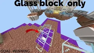 Can you win Bedwars with just GLASS BLOCKS? It is hard but I did it.