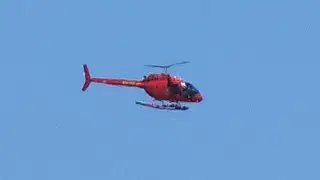 Bell 505 JetRangerX taking off from Meadows Field