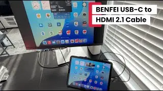 Кабель BENFEI USB-C &mdash; HDMI 2.1 &mdash; видеоадаптер Ultra-HD 8K при 60 Гц, 4K при 240 Гц (6,6 фута)