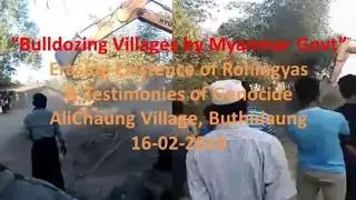 Bulldozing Rohingya village by Myanmar authorities on 16-02-2018