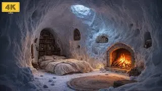Secret Hideout ❄️ Celtic Folk Music & Cozy Crackling Fireplace Ambience for Relax & Work