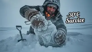 A Day in a -30&deg;C Wilderness Cabin || survival story || arctic survival
