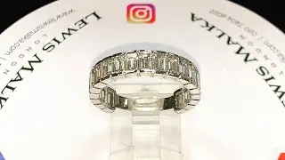 Men&rsquo;s Emerald Cut Diamond Wedding Ring | Gents Wedding Band