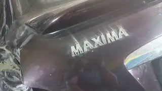 Nissan maxima rear accident repair Sharjah Danting panting machine electric AC repair workshop 