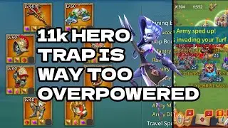 11K Hero Trap Illusion Trap. This One Simple Trick BLEW Their Minds! Lords Mobile.