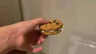How to make a cookie ice cream sandwich with two ingredients. AKIRA2026 Cooking