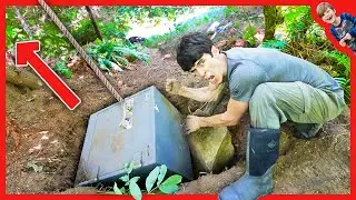 Pulling BIGGEST HIDDEN ABANDONED SAFE EVER out of Hole With Go-kart