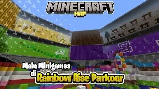 Nyoba Main Minigames Lagi Sejak Sekian Lama (Rainbow Rise Parkour) | Minecraft Bedrock