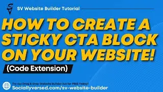 Create a STICKY CTA for your WEBSITE! Always SHOW a block on SCROLL with this CODE EXTENSION.