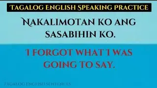 Speaking Practice | Tagalog English Sentences |