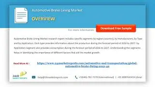 Automotive Brake Lining Market Research Report 2021