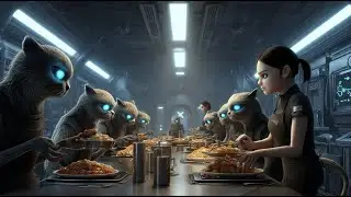 Predator Cubs Growled Over Food Human Blew on Her Soup and They Took Turns Waiting | Sci-Fi Stories