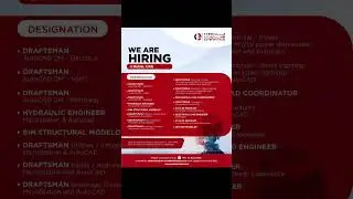 Hiring for #civil3d #mep #mepengineering #bim #autocad #structure #draftman #drafting #civil #cad 👍