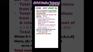 Number of relations but not function | #csirnetmaths | #tnsetmaths | #pgtrbmaths | #ugtrbmaths