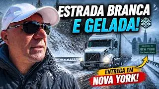 Estrada Branca e Gelada - Entrega em Nova York na Nevasca! 🚚✨