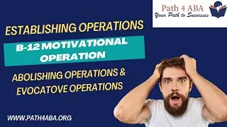 What is the difference between Establishing operations and abolishing?  Abative and evocative?