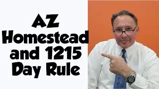 Arizona Homestead and the 1215 day rule in Bankruptcy court. You can lose your home if you don't...