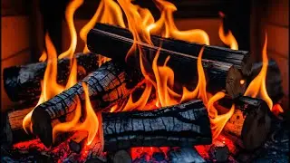 Create a Warm and Inviting Mood with Bright Fireplace Flames and Crackling Logs - Dancing Fireplace