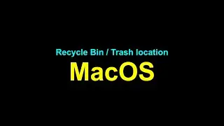 Recycle Bin or Trash Folder Location In MacOS #mac