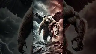 😱bear vs eagle 😱#bear #vs eagle #hybridanimalviralshort