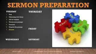 THE PROCESS OF SERMON PREPARATION